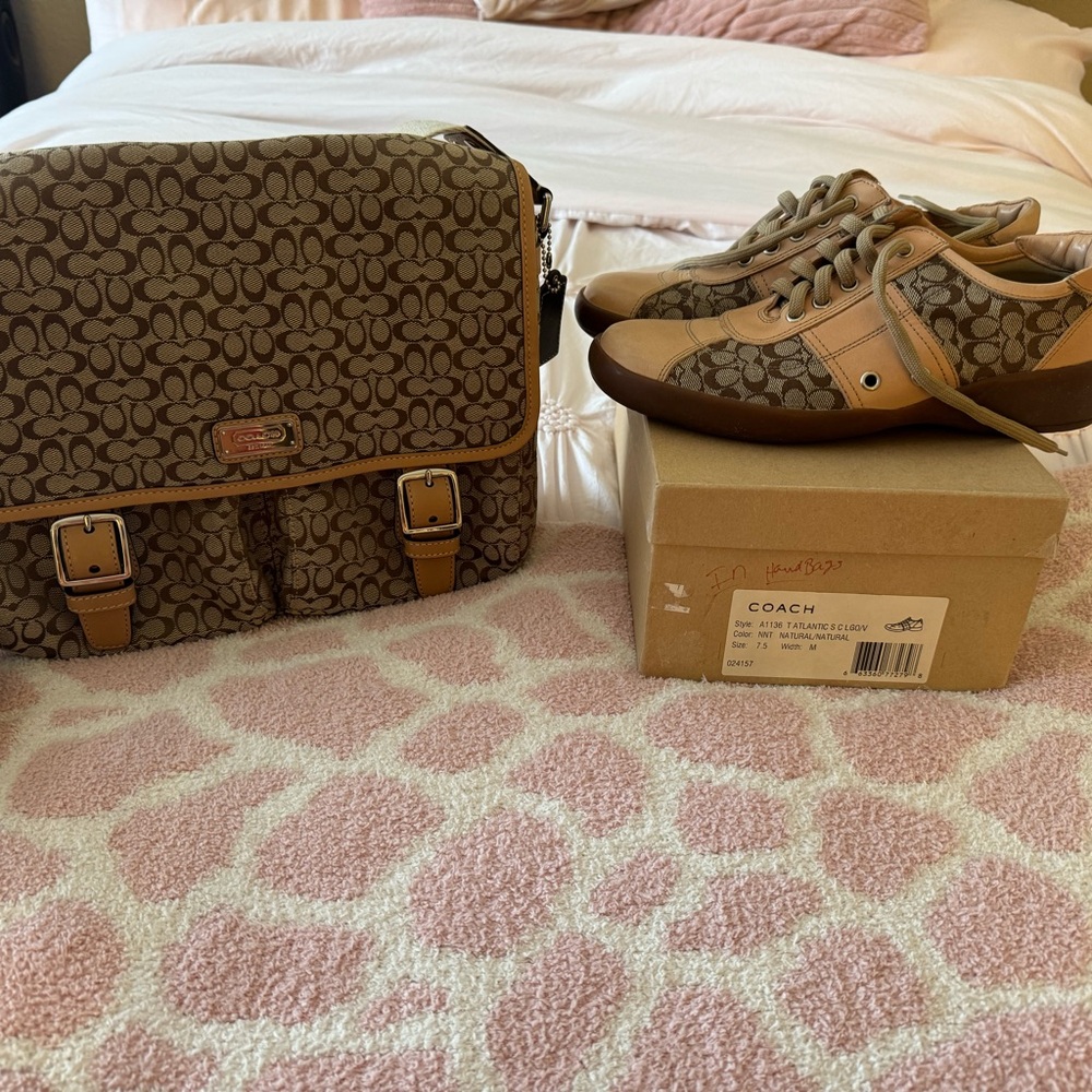 Coach Atlantic women’s shoes and matching messenger crossbody bag